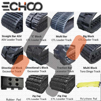 качество  ECHOO Rubber Tracks For Excavators Mini Diggers , Compact Track Loader Фабрика
